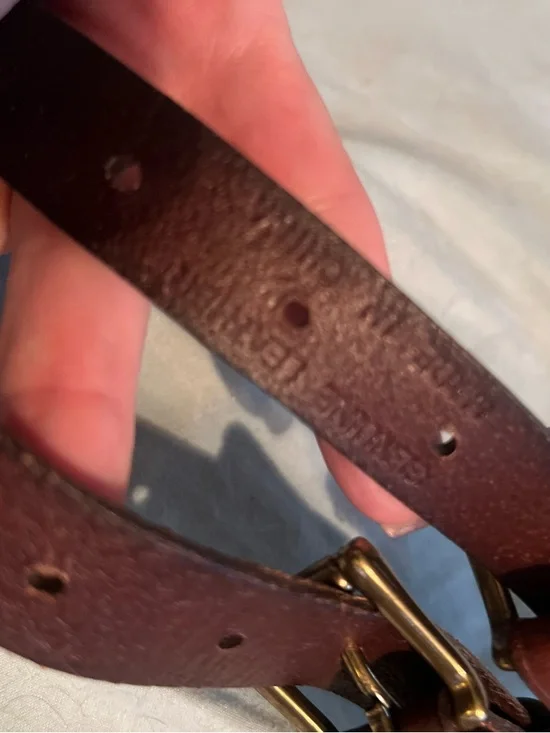 Ralph Lauren Leather Double Buckle Belt Woven Laced Brown Equestrian Vintage - Picture 5 of 9